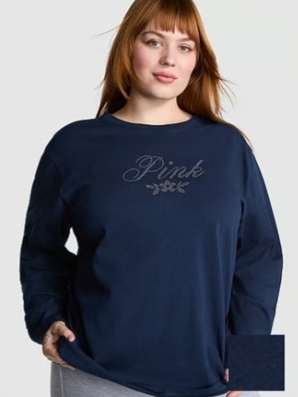 PINK Victoria's Secret Campus Cotton Long Sleeve Tee XS
